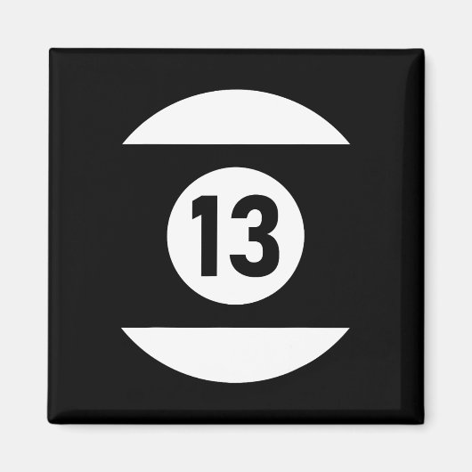 Pool Ll 13 Matching Billiards Geschenk leicht Hall Magnet (Vorne)