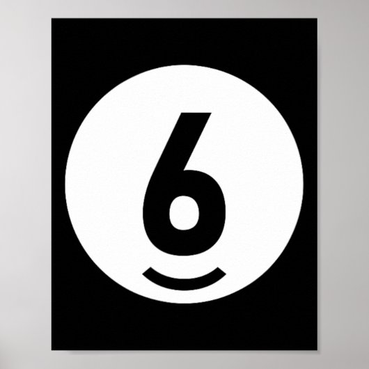 Pool Ll 6 Matching Billiards Geschenk leicht Hallo Poster (Vorne)