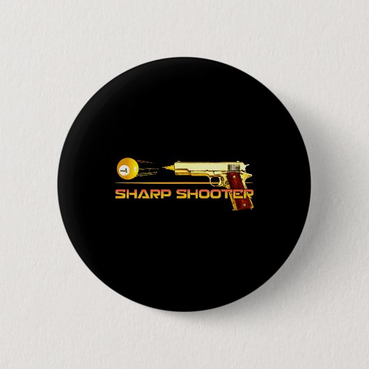 Pool Ll Sharp Shooter Billiards Gelb Button (Vorderseite)