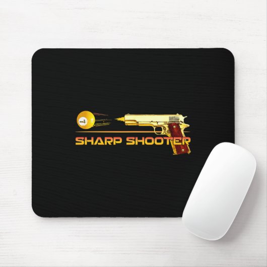 Pool Ll Sharp Shooter Billiards Gelb Mousepad (Mit Mouse)