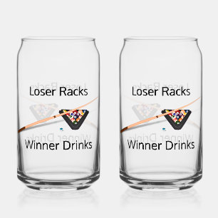 Pool Loser Racks Gewinner Drinks Dosenglas