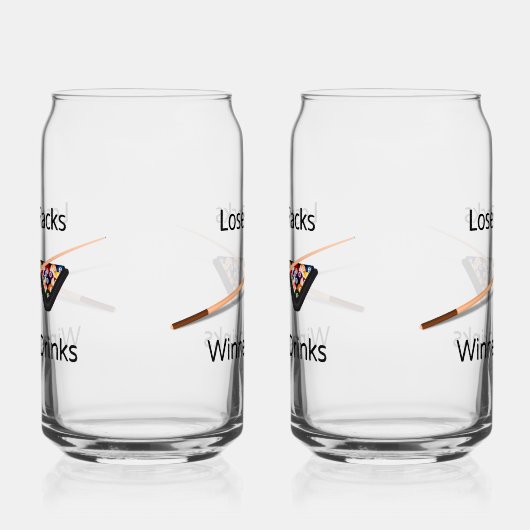 Pool Loser Racks Gewinner Drinks Dosenglas (Links)