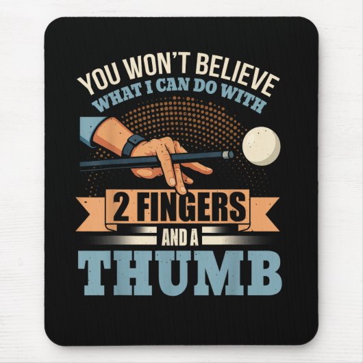 Pool Lustige Billard Mousepad (Vorne)