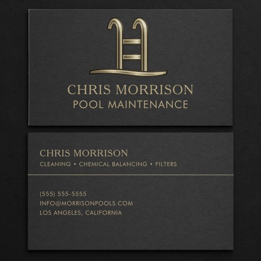 Pool Maintenance Business Card Visitenkarte