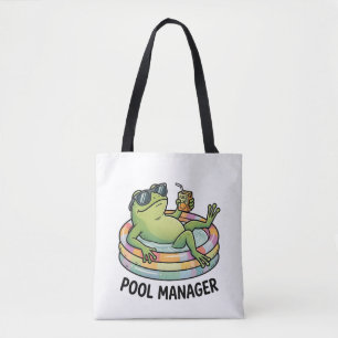 Pool-Manager Lustiger Frosch Sommer Cartoon Tasche