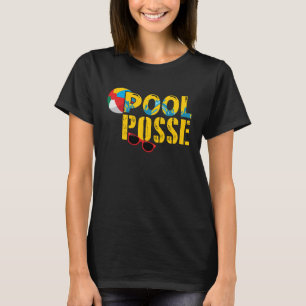 Pool mit Beachball und Sonnenbrille Party T-Shirt