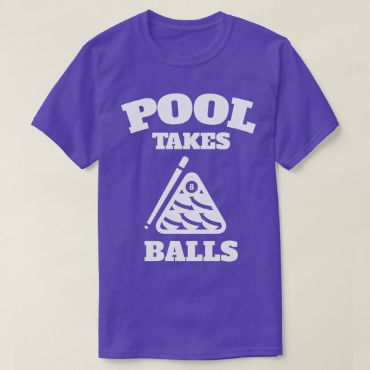 Pool nimmt Balls Punny Pocket Billiard T-Shirt (Design vorne)