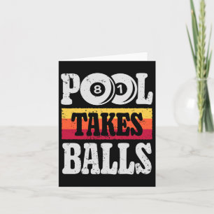 Pool nimmt lustige Billardspieler 8 Ball Geschenke Karte