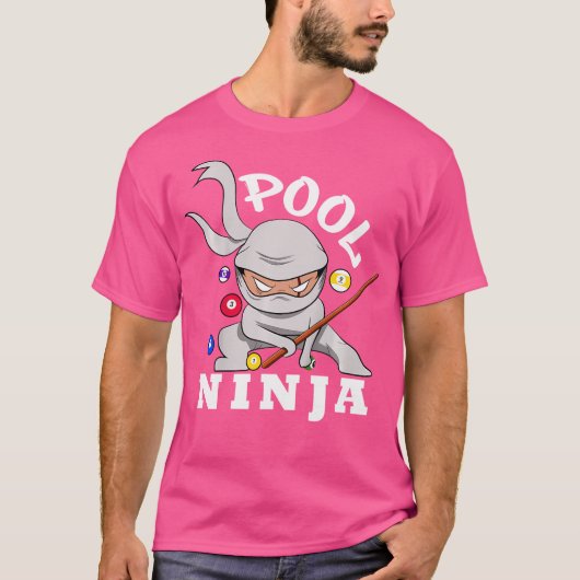 Pool Ninja Funny Pool Billiards Boy T-Shirt (Vorderseite)