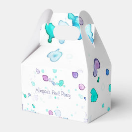 Pool oder Beach Party, Wasserfarben Splash Gefälli Geschenkschachtel
