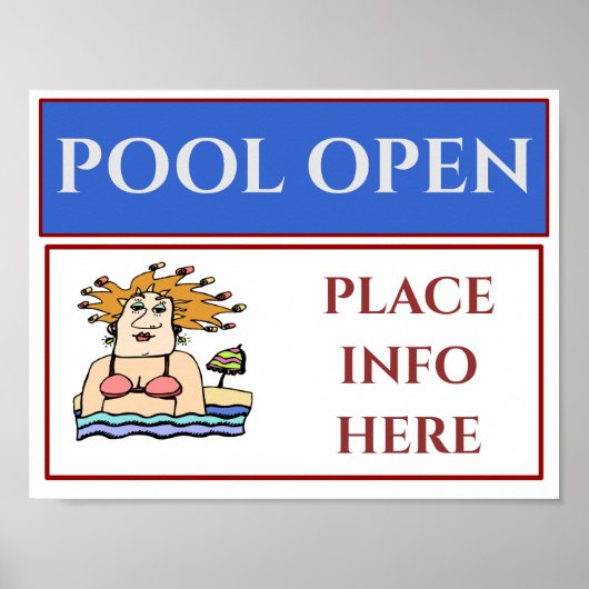 POOL OFFEN, Anmelden, Hinzufügen oder Bearbeiten v Poster (Vorne)