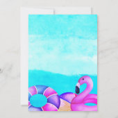 Pool Party Abschluss Einladung (Rückseite)