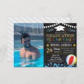 Pool Party Abschluss Einladung (Vorne/Hinten)