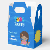 Pool Party Afrikanischer Geburtstagskind Geschenkschachtel (Geöffnet)