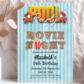 Pool Party and Movie Night  Einladung