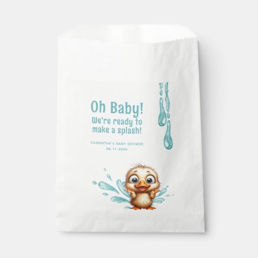 Pool Party Babydusche Geschenktütchen (Vorderseite)