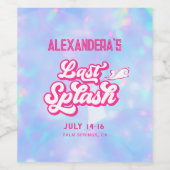 Pool Party Bachelorette Weinetikett (Einzelnes Label)