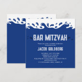 Pool Party Bar Mizwa Einladung (Vorne/Hinten)
