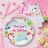 Pool Party Bash Einhorn Meerjungfrau Flamingo Gebu Pappteller (Party)