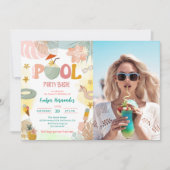 Pool Party Bash Geburtstagsparty Foto Einladung (Vorderseite)