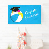 Pool Party Beach Ball Graduation Party Banner (Insitu)