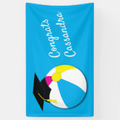 Pool Party Beach Ball Graduation Party Banner (Vertikal)