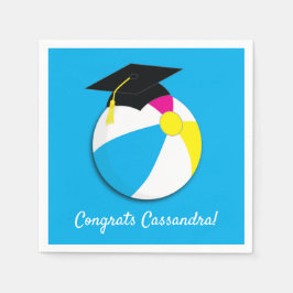 Pool Party Beach Ball Graduation Party Serviette