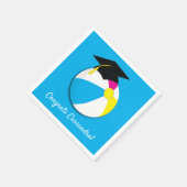 Pool Party Beach Ball Graduation Party Serviette (Ecke)