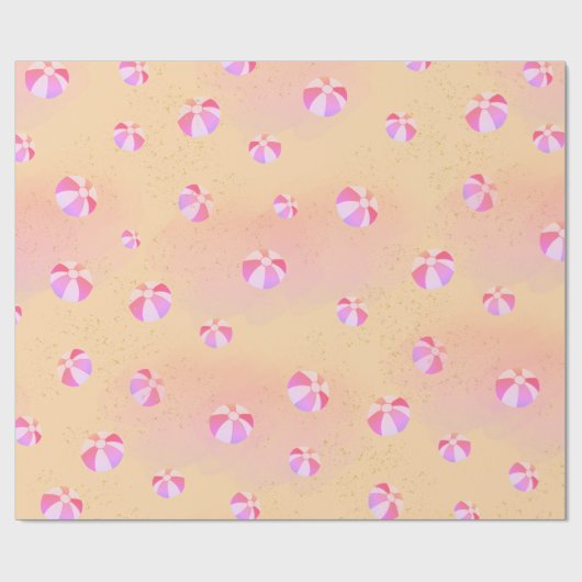 Pool Party Beach Ball Packpapier (Flach)