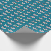 Pool Party Beach Birthday Shark Geschenkpapier (Ecke)