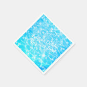 Pool Party Beach Party Sommer Party blaues Wasser Serviette (Ecke)
