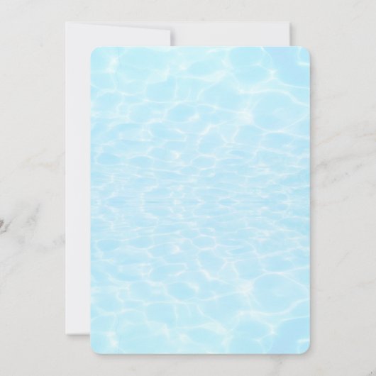 Pool Party Beach Party Sommer Party elegant modern Einladung (Rückseite)