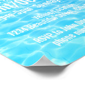 Pool Party Beach Party Sommer Party modern und ele Poster (Ecke)
