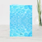 Pool Party Beach Party Sommer Party Wasser Texture Einladung (Rückseite)