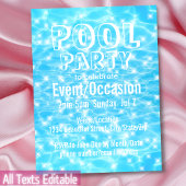 Pool Party Beach Party Sommer Party Wasserreifen Einladungspostkarte