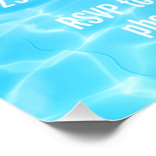 Pool Party Beach Party SommerParty cool modern Poster (Ecke)