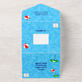 Pool Party Beach Toys Editable All in One Invite Einladung (Außenbereich)