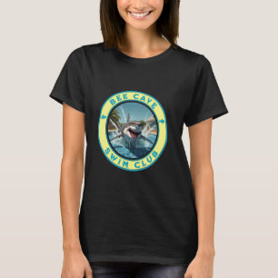 Pool Party Bienenhöhle TX Funny Shark Thema Schwim T-Shirt