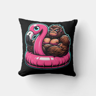 Pool Party Bigfoot Flamingo Kissen