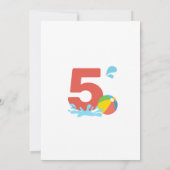 Pool Party Birthday Boy Girl Einladung (Rückseite)