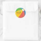 Pool Party Birthday Boy Girl Runder Aufkleber (Tasche)