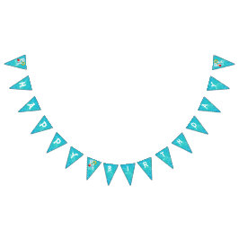 Pool Party Birthday Bunting Banner