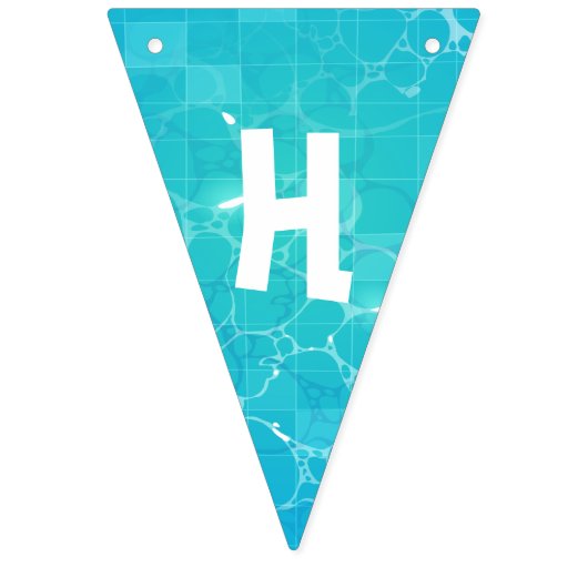 Pool Party Birthday Bunting Banner (Zweite Fahne)