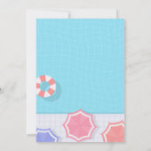 Pool Party Birthday Invitation - Summer Theme Einladung (Rückseite)