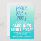 Pool Party Birthday Party Invitation Einladung (Vorderseite)