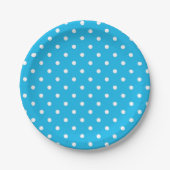 Pool Party Blue Polka Dot Pappteller (Vorderseite)