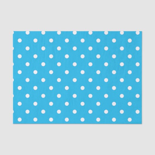 Pool Party Blue Polka Dot Seidenpapier (Vorderseite)