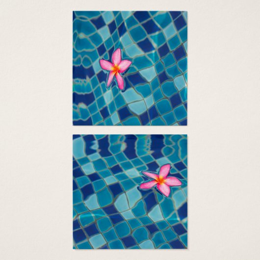 Pool Party Blues rosa Blume schwimmende Pop Farbe (Vorne & Hinten)