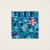 Pool Party Blues rosa Blume schwimmende Pop Farbe (Rückseite)