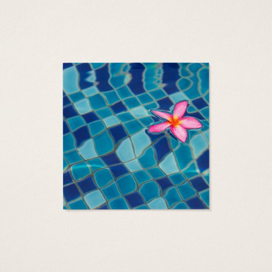 Pool Party Blues rosa Blume schwimmende Pop Farbe (Rückseite)